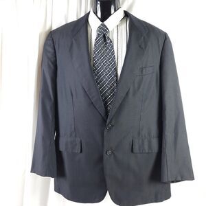 VTG Brooks Brothers Golden Fleece Mens 42R Black‎ 2-Button Sports Coat Blazer